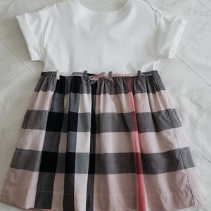 4Y Burberry Rhonda Cotton Dress in vintage pink